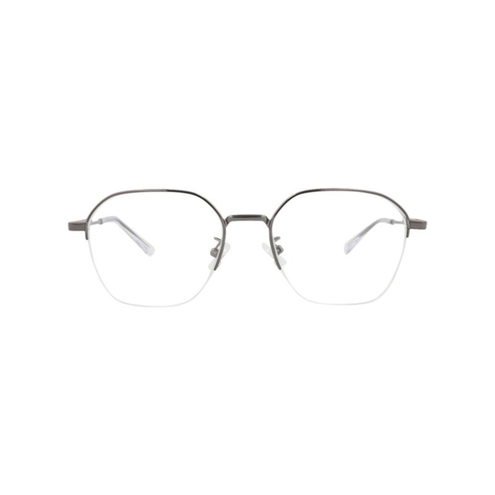 Bottega Veneta Round-Frame Metal Optical Frames Silver Mens